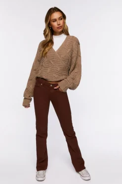 Wraparound Cable Knit Sweater