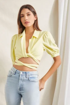 Wraparound Self-Tie Crop Top