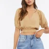 Wraparound Self-Tie Crop Top