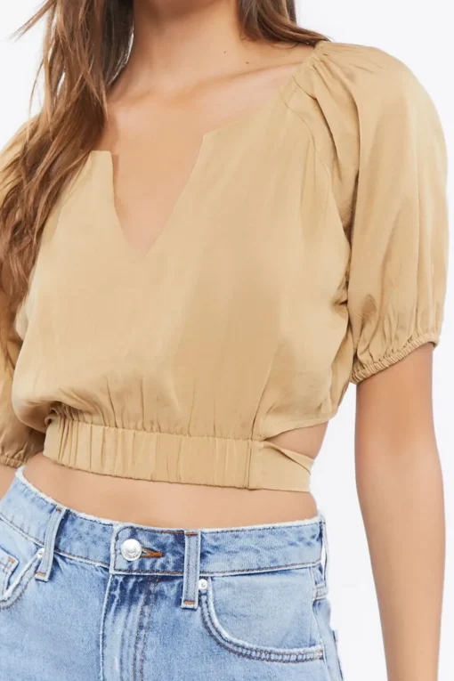 Wraparound Self-Tie Crop Top