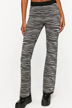 Zebra Print Flare Pants