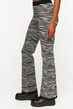 Zebra Print Flare Pants