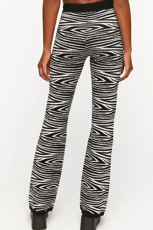Zebra Print Flare Pants