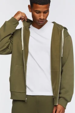 Zip-Up Drawstring Hoodie