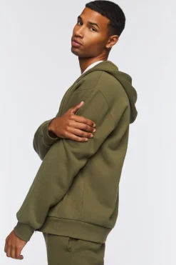 Zip-Up Drawstring Hoodie