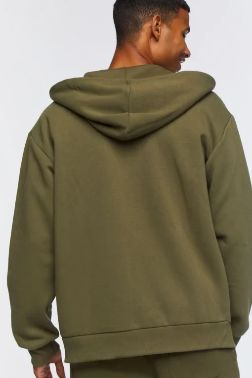 Zip-Up Drawstring Hoodie