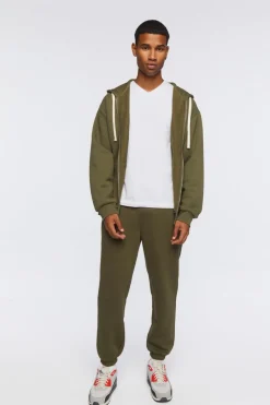 Zip-Up Drawstring Hoodie