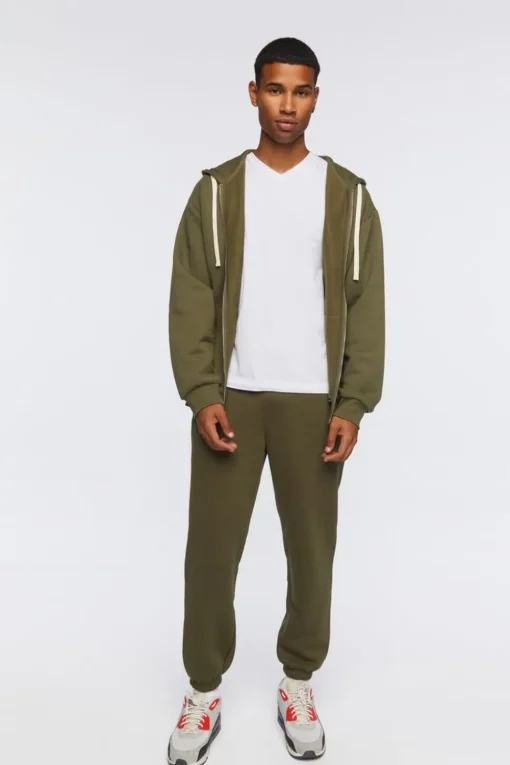 Zip-Up Drawstring Hoodie