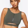 Zip-Up Longline Sports Bra