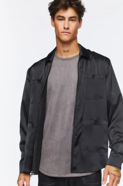 Zip-Up Multi-Pocket Shirt